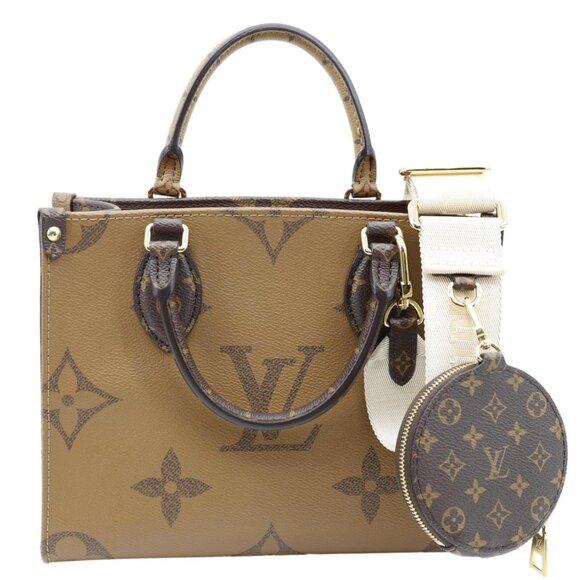 Louis Vuitton Handbags - Louis Vuitton  Onthego PM Giant Monogram Reverse Canvas Shoulder Bag Brown